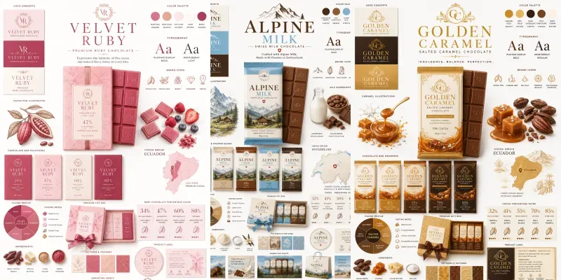 Gourmet Chocolate Brand Kits generated by undefined