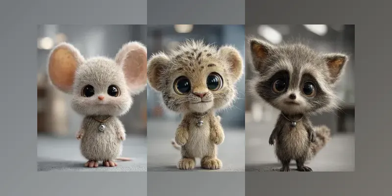 Goofyeyed Chibi Animal Characters generated by undefined
