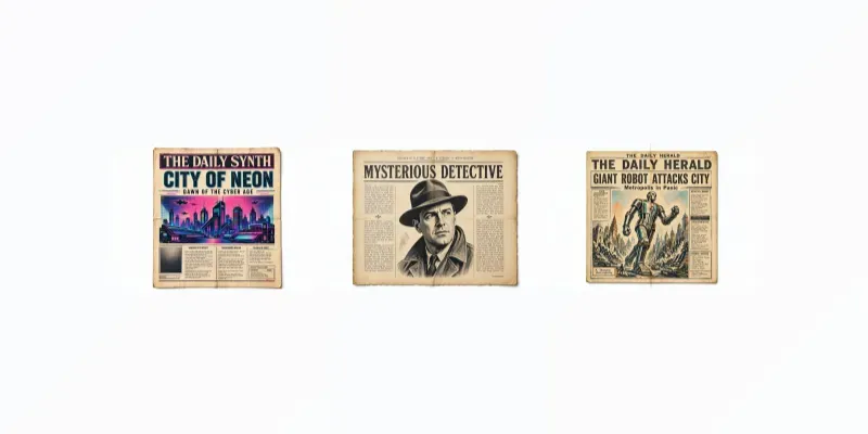 Retro Newspaper Conspiracy Poster Art