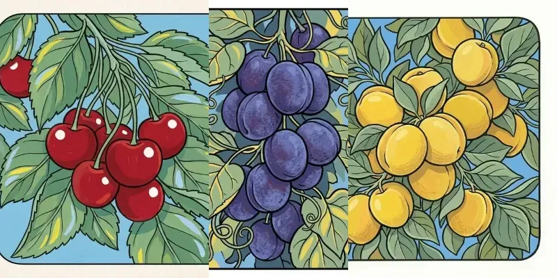Stylized Graphic Botanical Gouaches generated by undefined