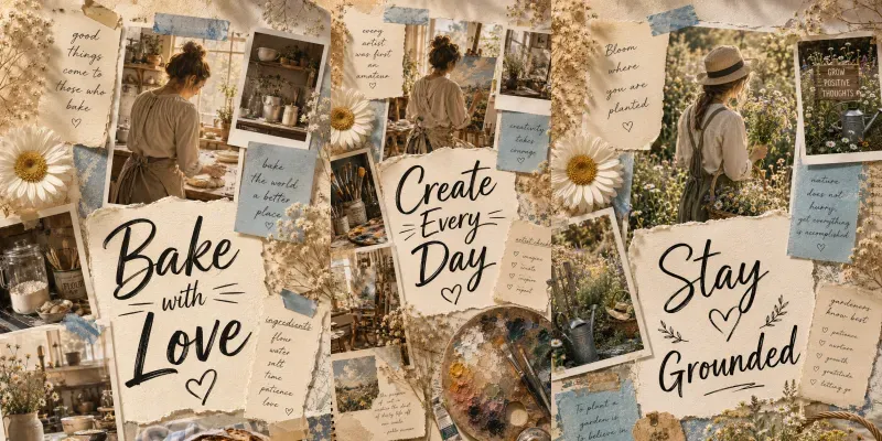 Aesthetic Lifestyle Collage Templates generated by undefined