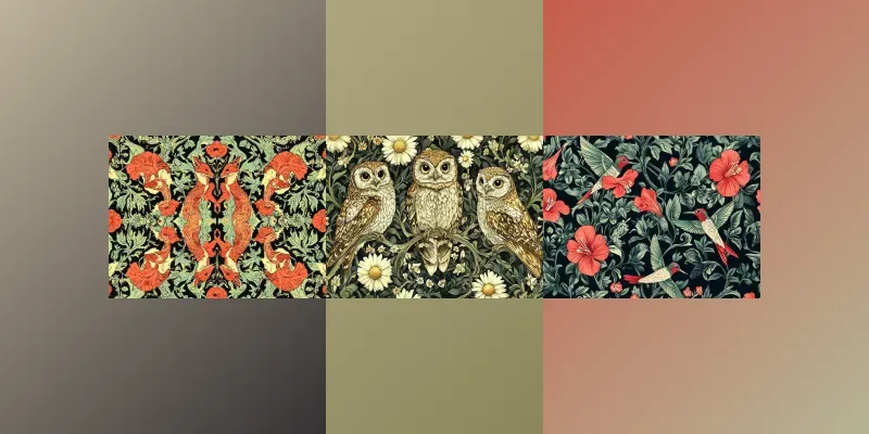 William Morris Animal Patterns generated by undefined