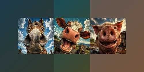 Funny Extreme Closeup Animal Portraits generated by chatgpt-image