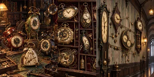 Crooked Gothic Clockwork Oddities generated by chatgpt-image