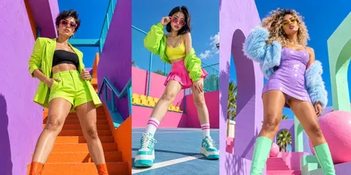 Neon Pop Fashion Photo Shoots generated by chatgpt-image