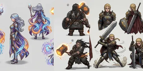 Multiview Fantasy Concept Art generated by gemini-image