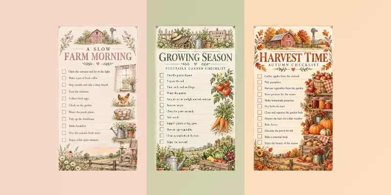 American Farm Printable Checklists