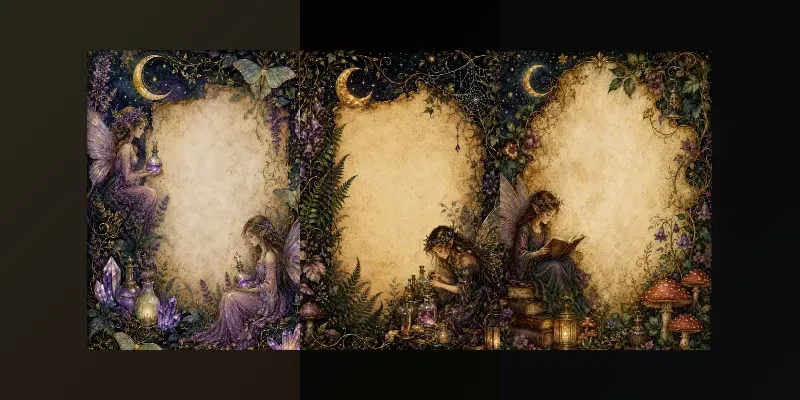 Mystical Fairy Garden Frame Journals generated by undefined
