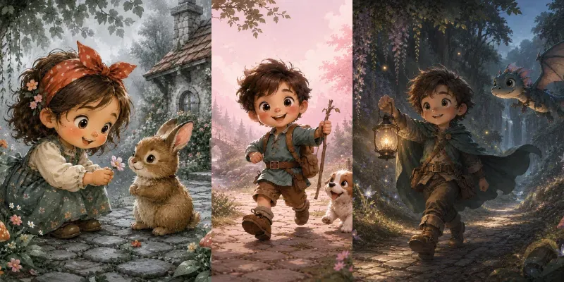 Whimsical Storybook Characters generated by undefined