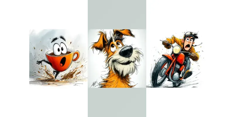 Sketch Cartoon Animated Expressive Inks generated by undefined
