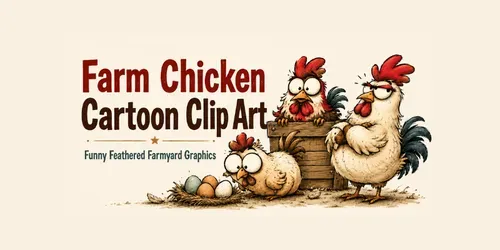 Farm Chicken Clip Art generated by midjourney