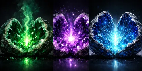Glowing Crystal Geodes generated by chatgpt-image