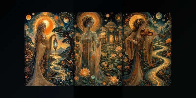 Dreamscape Celestial Bloom Art generated by undefined