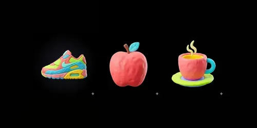Soft Clay 3D Object Generator generated by gemini-image
