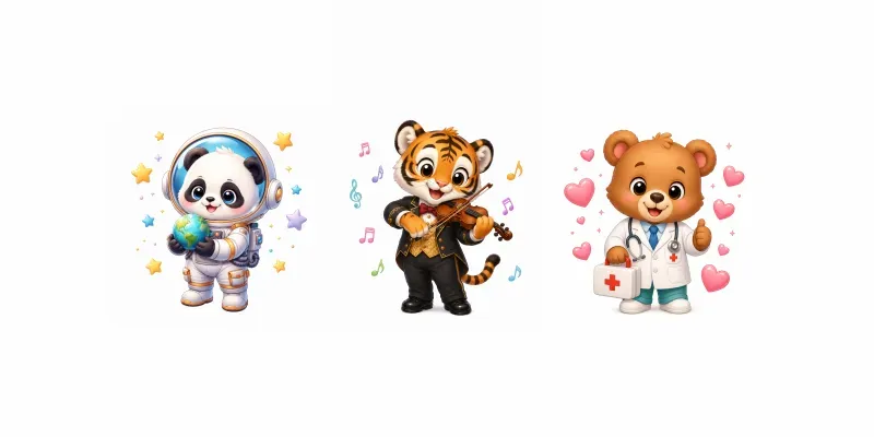Baby Animal Profession Creator generated by undefined