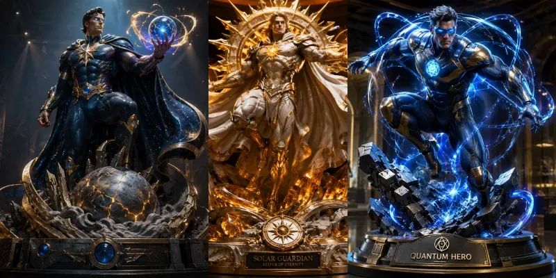 Epic Superhero Statue Masterpieces 8K generated by undefined