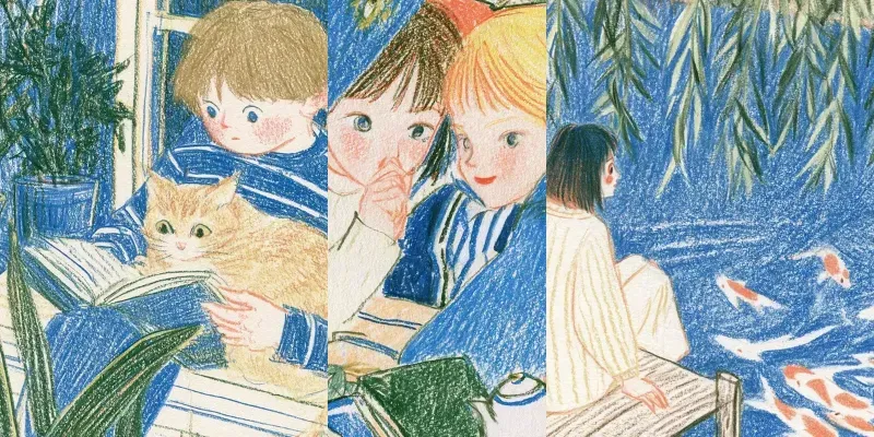 Cozy Colored Pencil Storybook Art