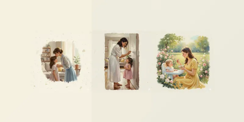 Mothers Love Oil Painting Art generated by undefined