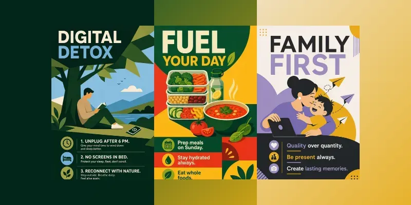 Modern Wellness Worklife Poster Art generated by undefined