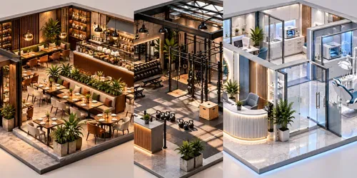 3D Isometric Business Scenes generated by chatgpt-image