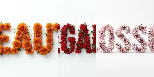 Floral Typography Posters Collection generated by gemini-image