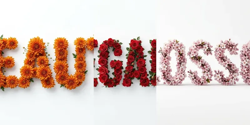 Floral Typography Posters Collection generated by undefined