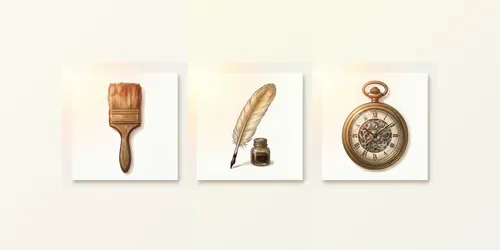 Vintage Handdrawn Clipart Objects generated by gemini-image