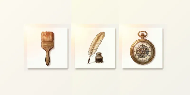 Vintage Handdrawn Clipart Objects generated by undefined