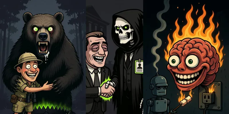 Dark Humor Satirical Vector Art generated by undefined
