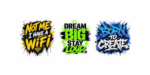 Urban Graffiti Typography Quote Designs generated by chatgpt-image