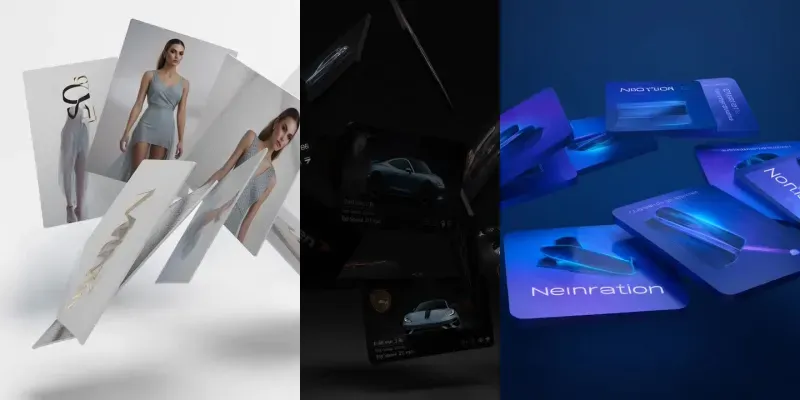 3D Floating Cards Motion Video Designs generated by undefined
