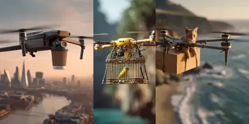 Drone Delivery Concepts generated by midjourney