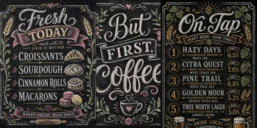 Chalkart Menu Illustrations generated by chatgpt-image