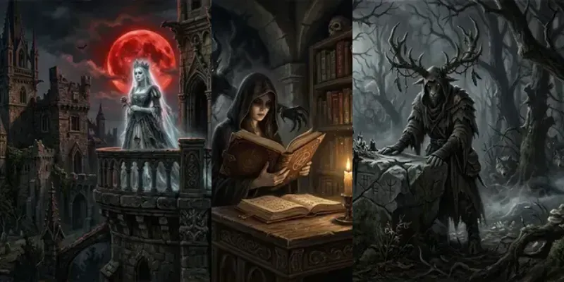 Cursed Gothic Horror Oil Paintings generated by undefined