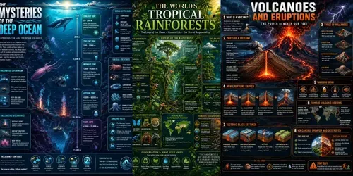 Nature Wonders Science Infographics generated by chatgpt-image