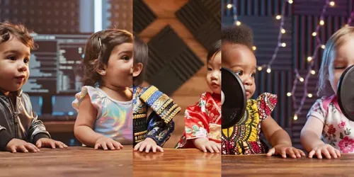 Baby Podcast Cinematic Duos generated by veo