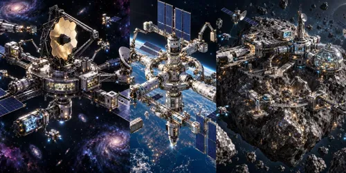 3D Space Mission Worlds generated by chatgpt-image