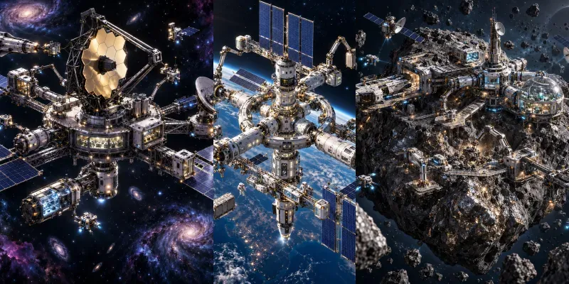 3D Space Mission Worlds