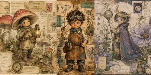 Whimsical Vintage Storybook Characters generated by chatgpt-image