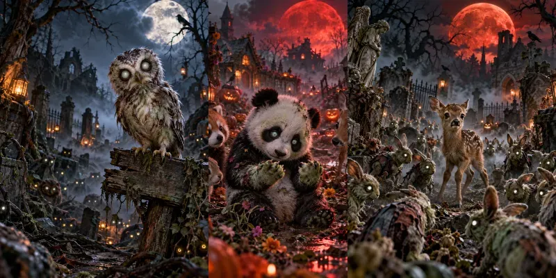 Hyperrealistic Baby Animal Zombie Infects