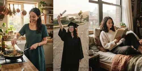 Modern Woman Lifestyle Cinematic Photos generated by gemini-image