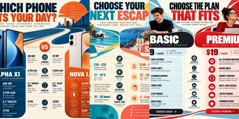Streamline Choice Comparisons