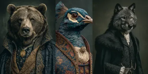 Victorian Animal Portraits generated by midjourney