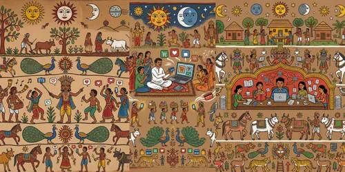 Advanced Pithora Paintings generated by gemini-image