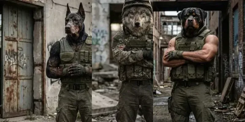 Gritty Anthropomorphic Street Warriors generated by undefined