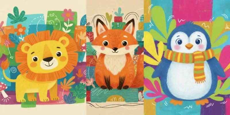 Whimsical Textured Characters generated by undefined
