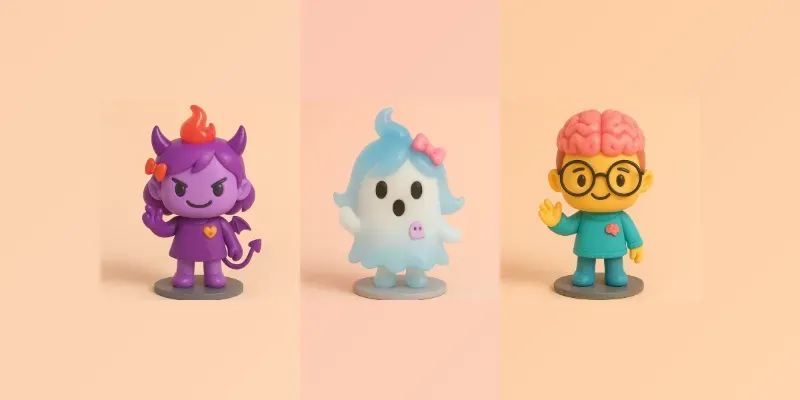 Adorable 3d Emoji Toy Builders generated by undefined