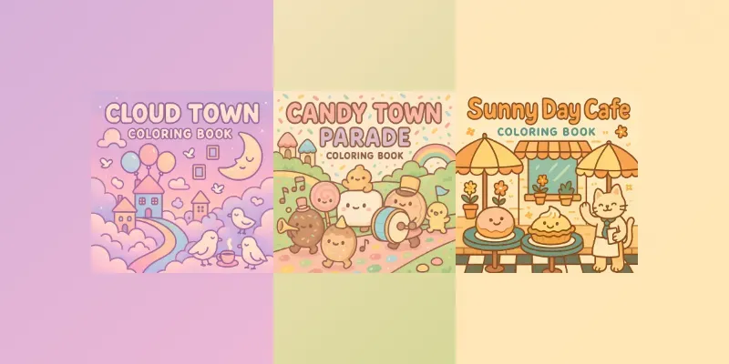 Whimsy World Creator Coloring Book Covers generated by undefined