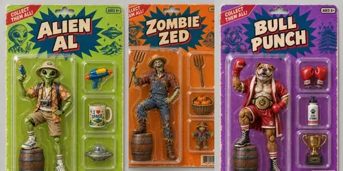 Retro Blisterpack Action Figures generated by chatgpt-image
