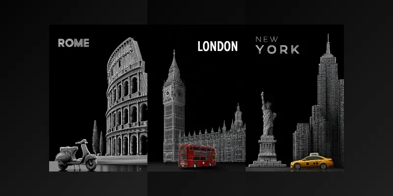 Minimalist City Travel Posters generated by undefined